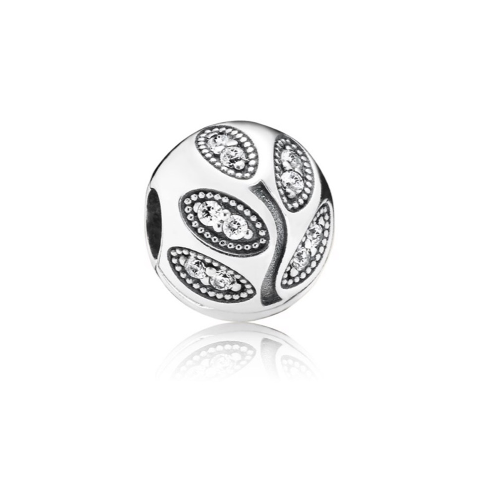 Pandora • Clip Charm Sparkling Leaves 🌿✨ RETIRED!